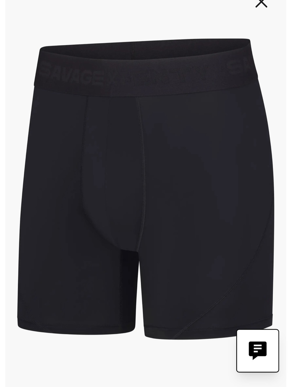 Savage X Fenty Men's SHADOW FIT BOXER BRIEFS, CAVIAR.